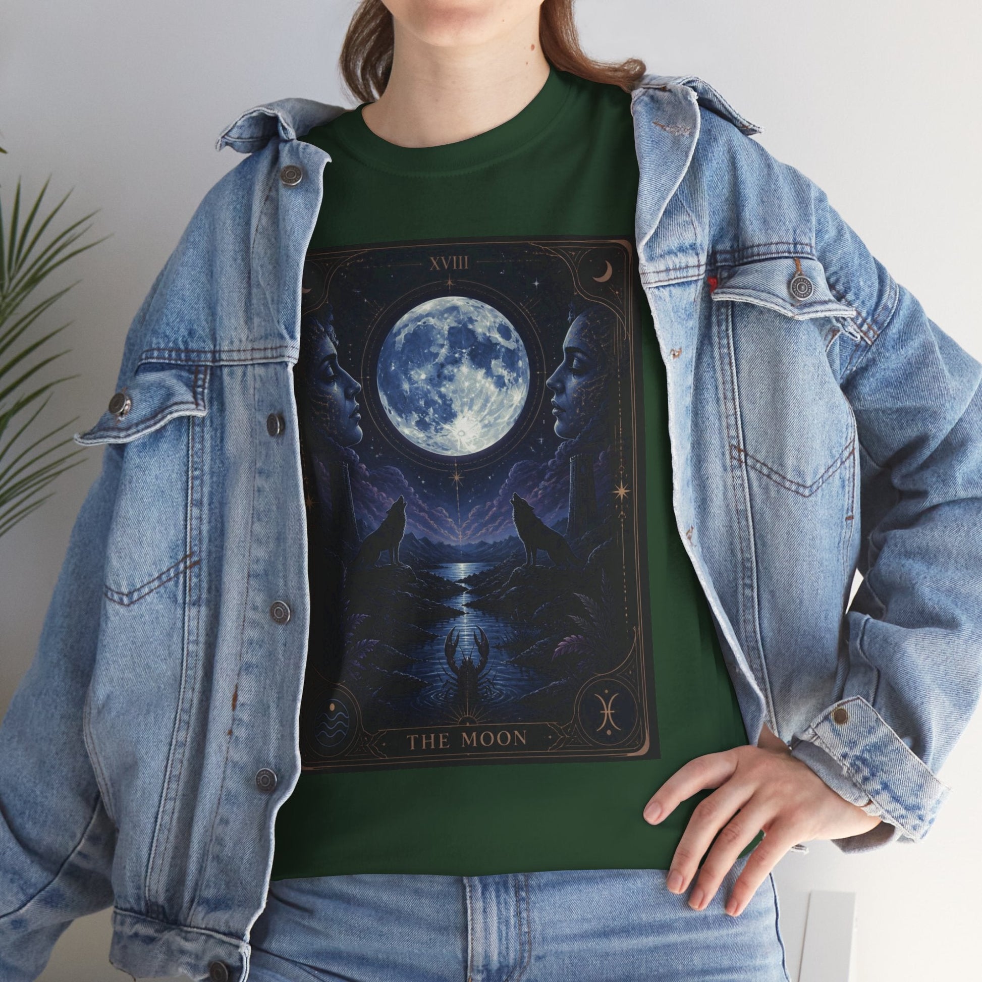 Tarot Moon Tee — The Moon Tarot Graphic T-Shirt - T-Shirt - Printify