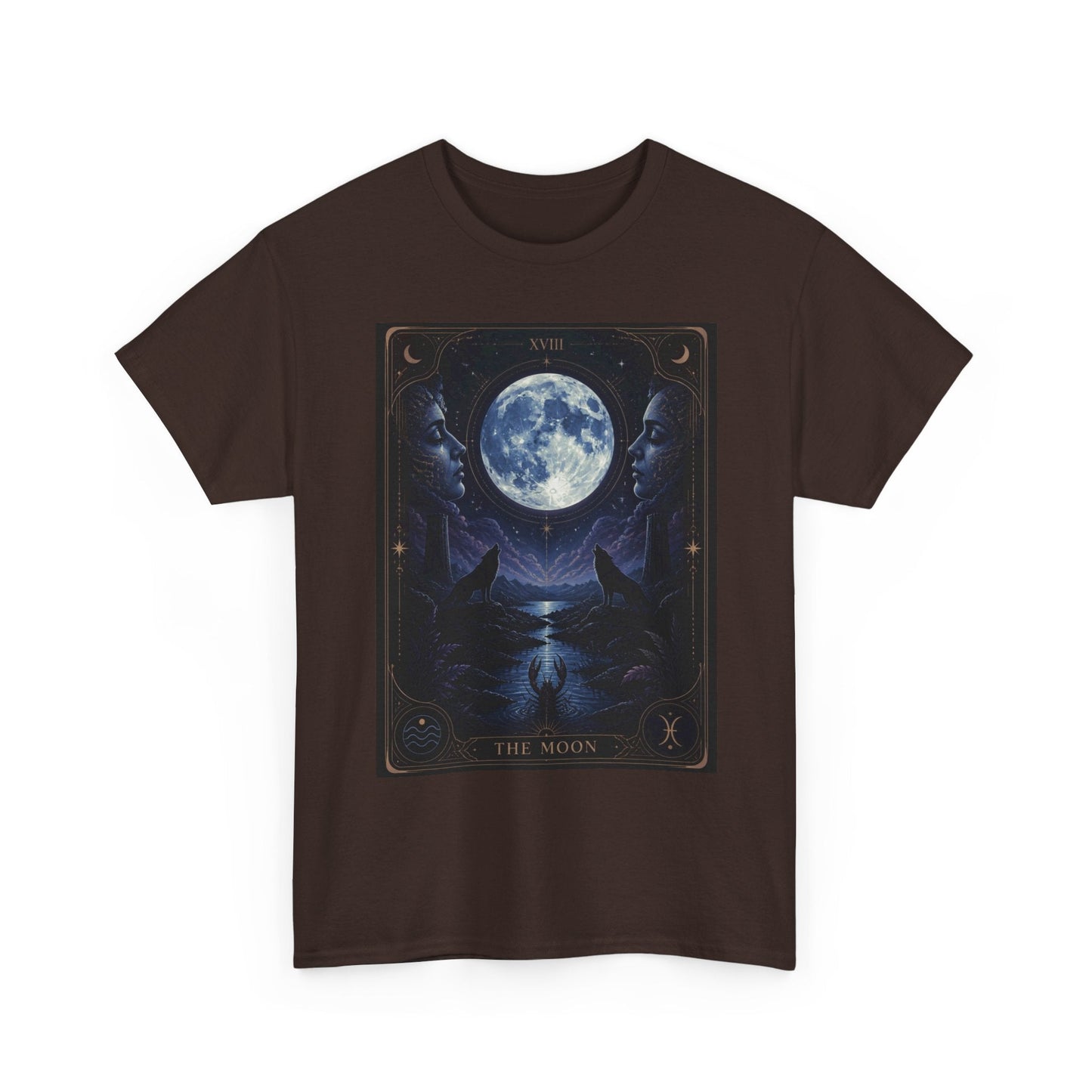 Tarot Moon Tee — The Moon Tarot Graphic T-Shirt - T-Shirt - Printify
