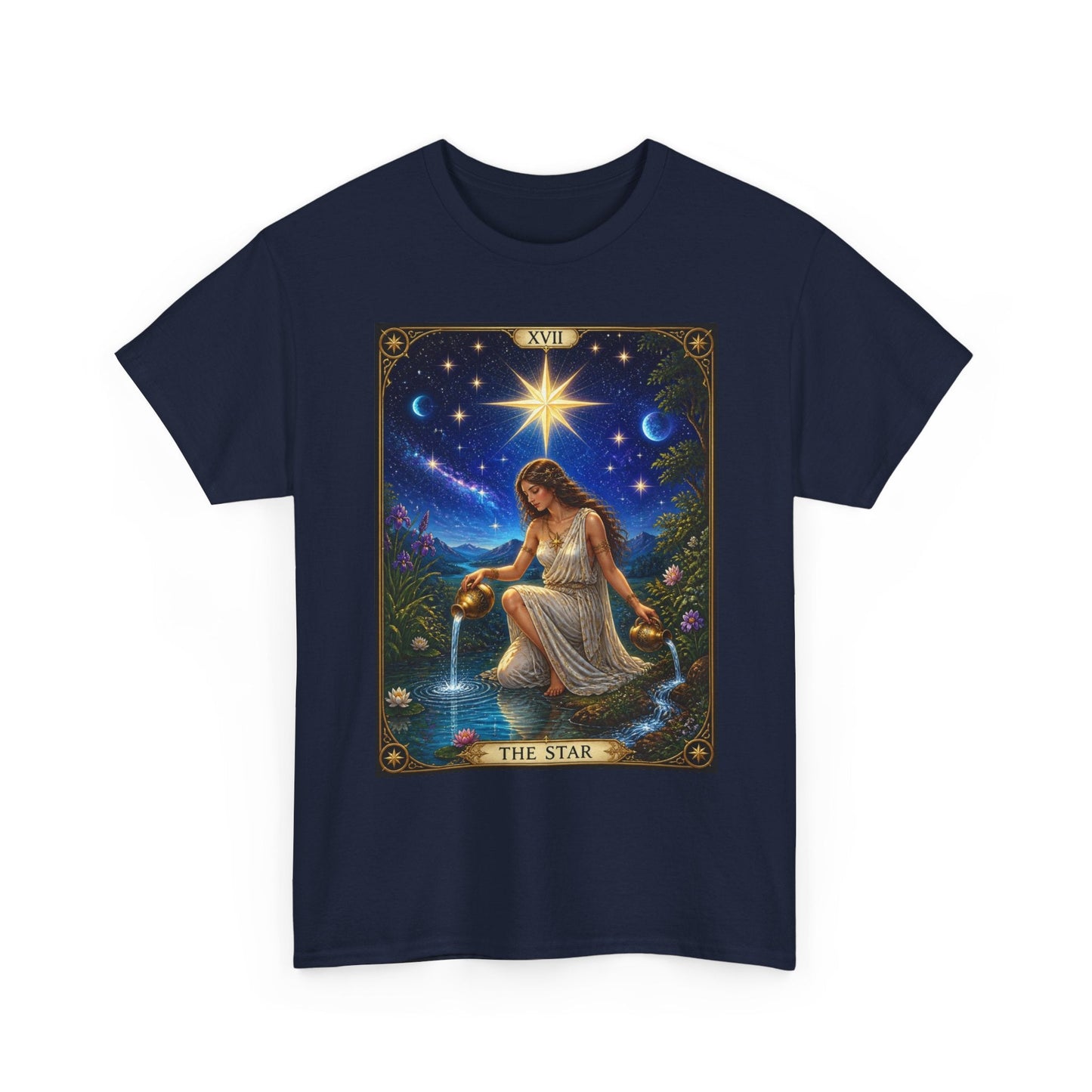 Tarot 'The Star' Graphic Tee — Mystical Astrology Card Shirt - T-Shirt - Printify