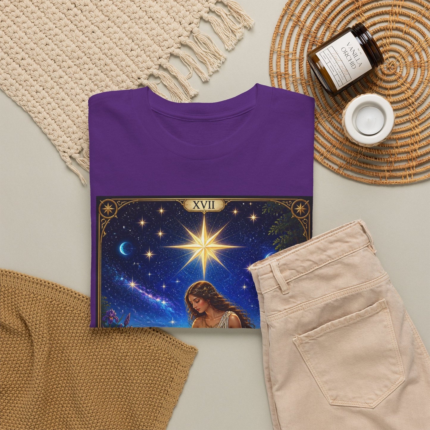 Tarot 'The Star' Graphic Tee — Mystical Astrology Card Shirt - T-Shirt - Printify
