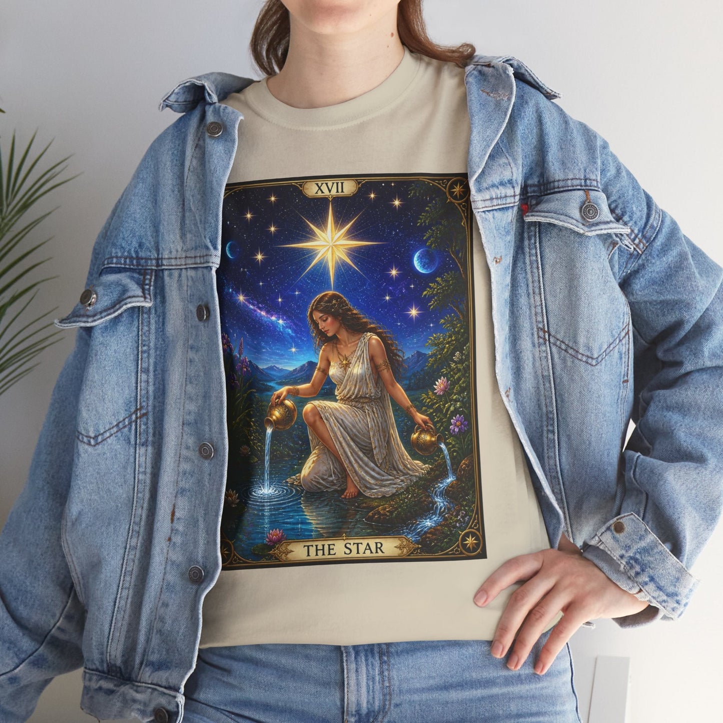 Tarot 'The Star' Graphic Tee — Mystical Astrology Card Shirt - T-Shirt - Printify