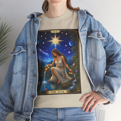 Tarot 'The Star' Graphic Tee — Mystical Astrology Card Shirt - T-Shirt - Printify