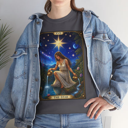 Tarot 'The Star' Graphic Tee — Mystical Astrology Card Shirt - T-Shirt - Printify