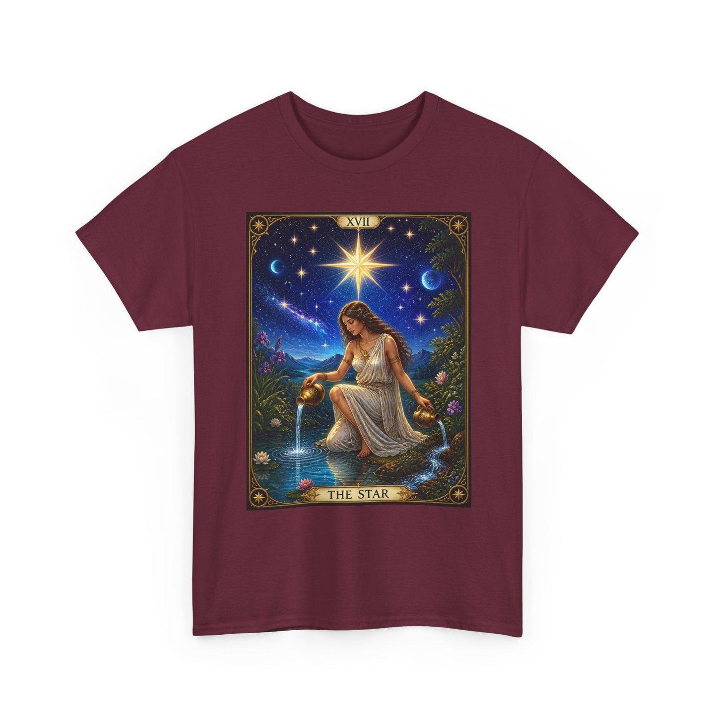 Tarot 'The Star' Graphic Tee — Mystical Astrology Card Shirt - T-Shirt - Printify