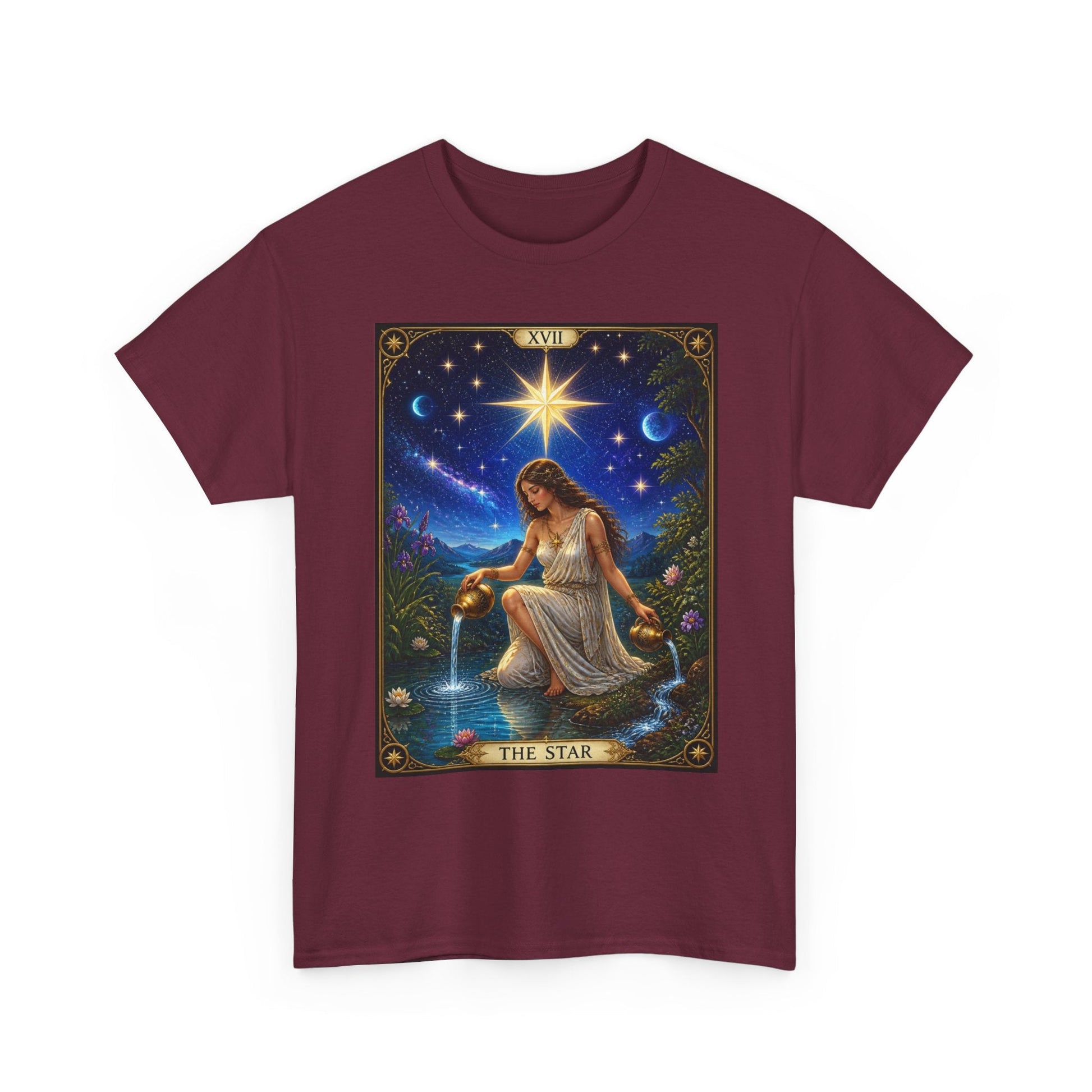 Tarot 'The Star' Graphic Tee — Mystical Astrology Card Shirt - T-Shirt - Printify