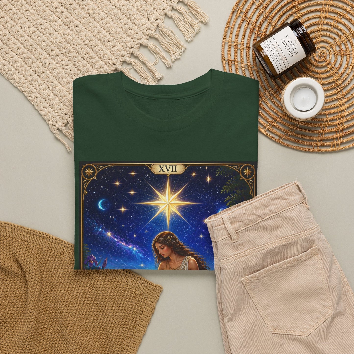 Tarot 'The Star' Graphic Tee — Mystical Astrology Card Shirt - T-Shirt - Printify
