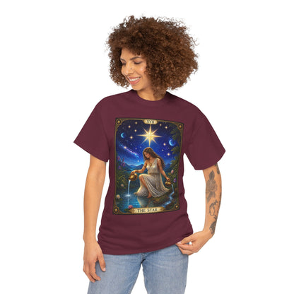 Tarot 'The Star' Graphic Tee — Mystical Astrology Card Shirt - T-Shirt - Printify