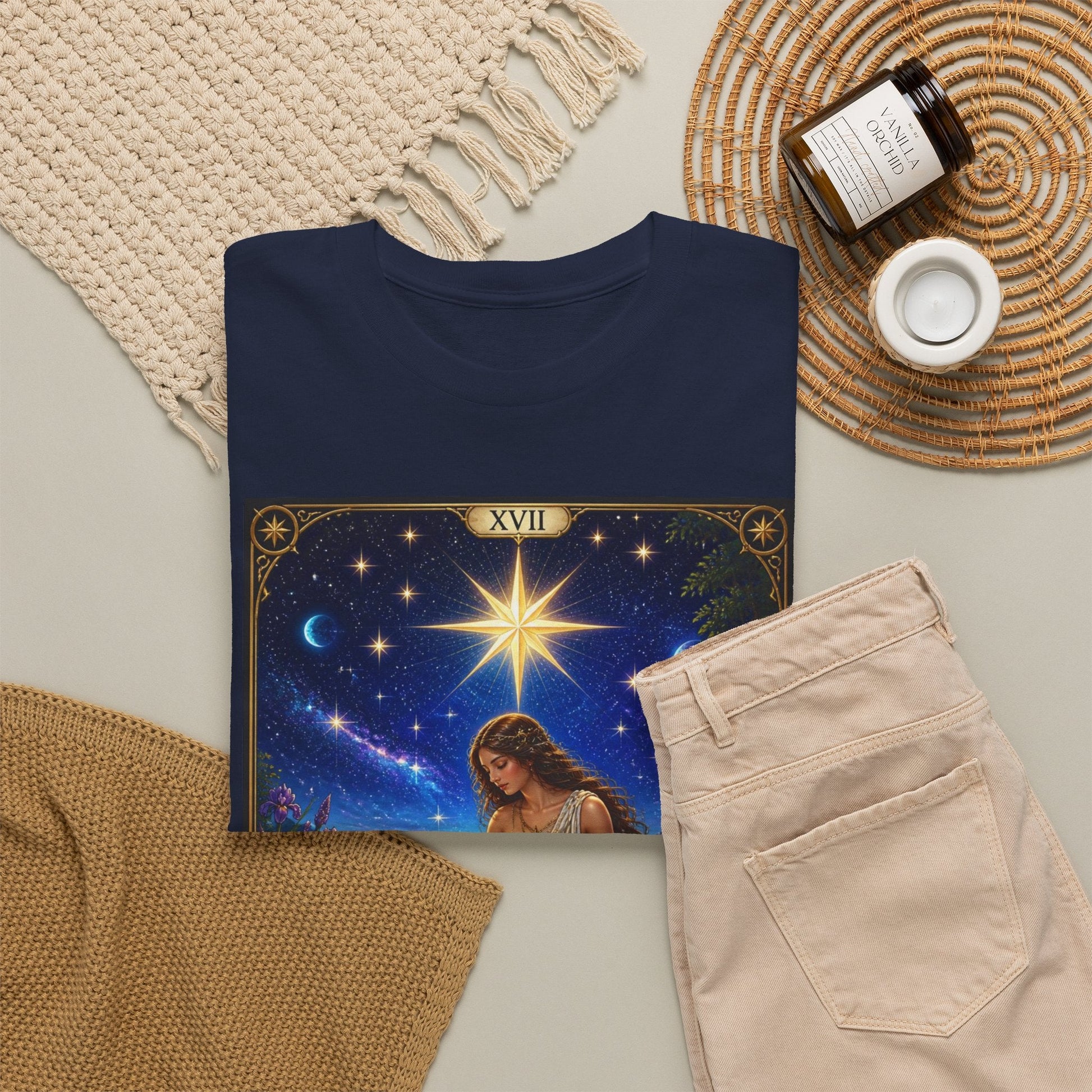 Tarot 'The Star' Graphic Tee — Mystical Astrology Card Shirt - T-Shirt - Printify