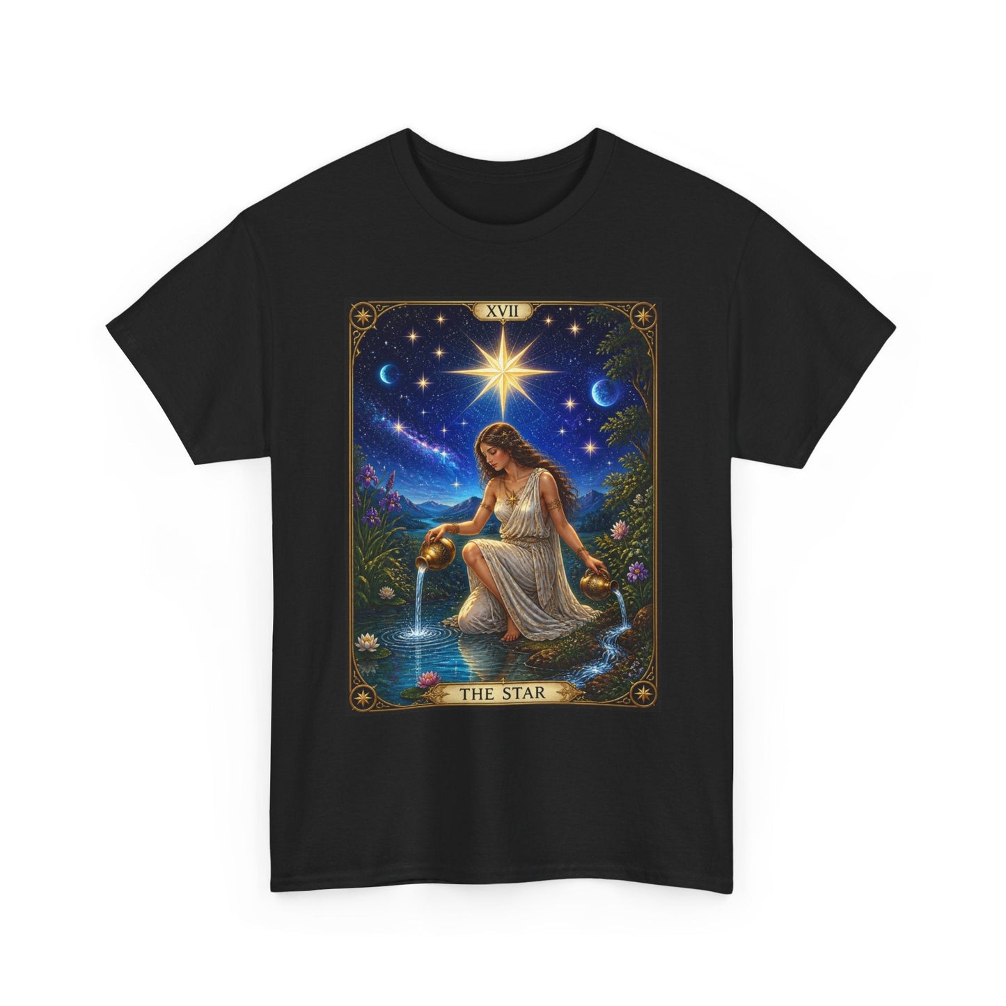 Tarot 'The Star' Graphic Tee — Mystical Astrology Card Shirt - T-Shirt - Printify
