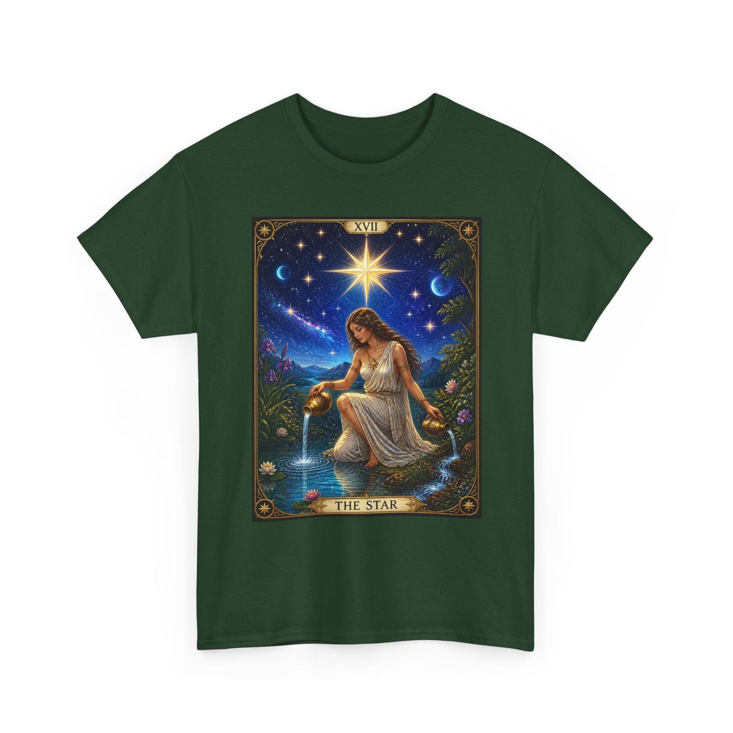 Tarot 'The Star' Graphic Tee — Mystical Astrology Card Shirt - T-Shirt - Printify
