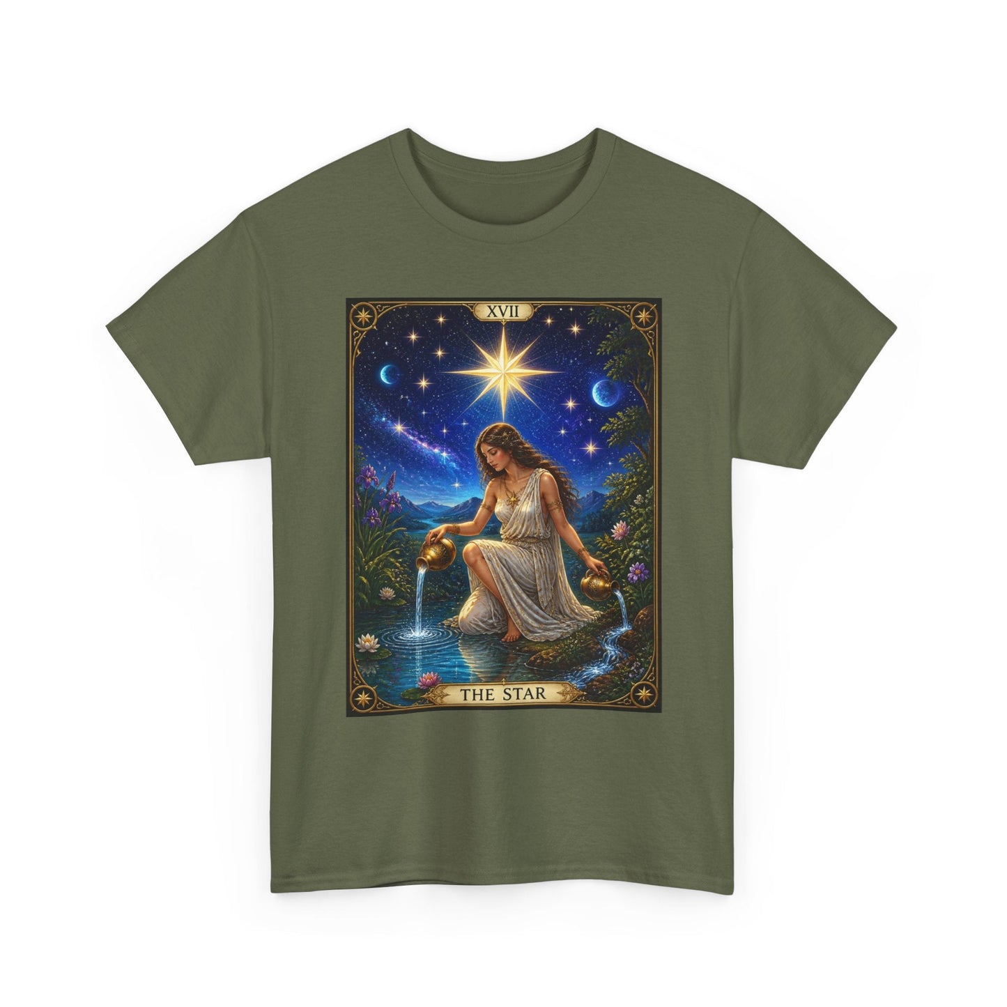 Tarot 'The Star' Graphic Tee — Mystical Astrology Card Shirt - T-Shirt - Printify
