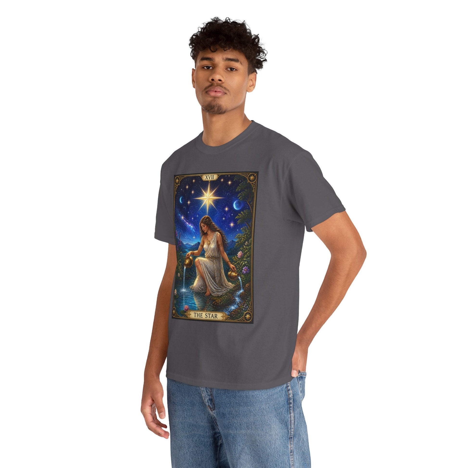 Tarot 'The Star' Graphic Tee — Mystical Astrology Card Shirt - T-Shirt - Printify