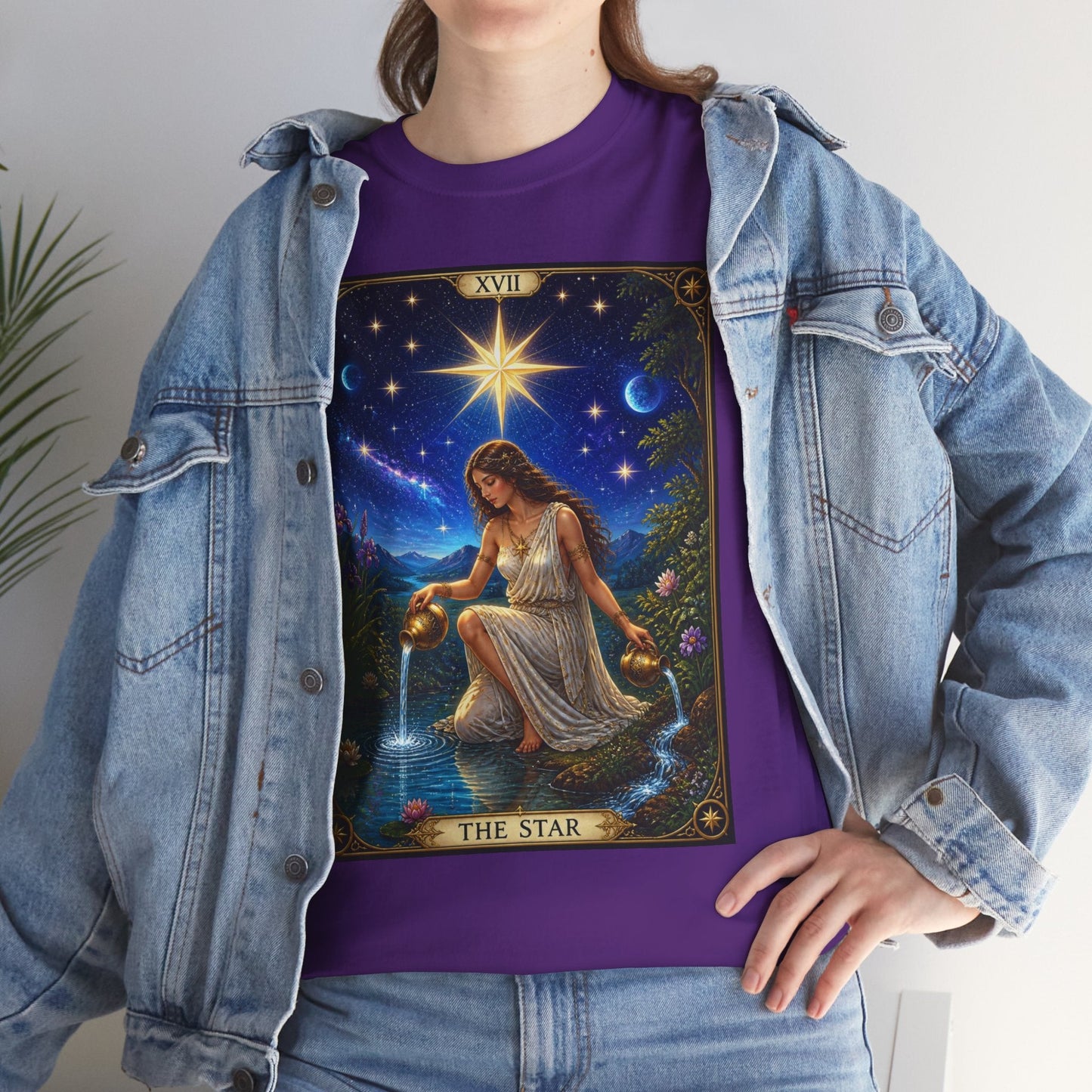 Tarot 'The Star' Graphic Tee — Mystical Astrology Card Shirt - T-Shirt - Printify
