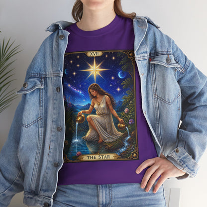 Tarot 'The Star' Graphic Tee — Mystical Astrology Card Shirt - T-Shirt - Printify