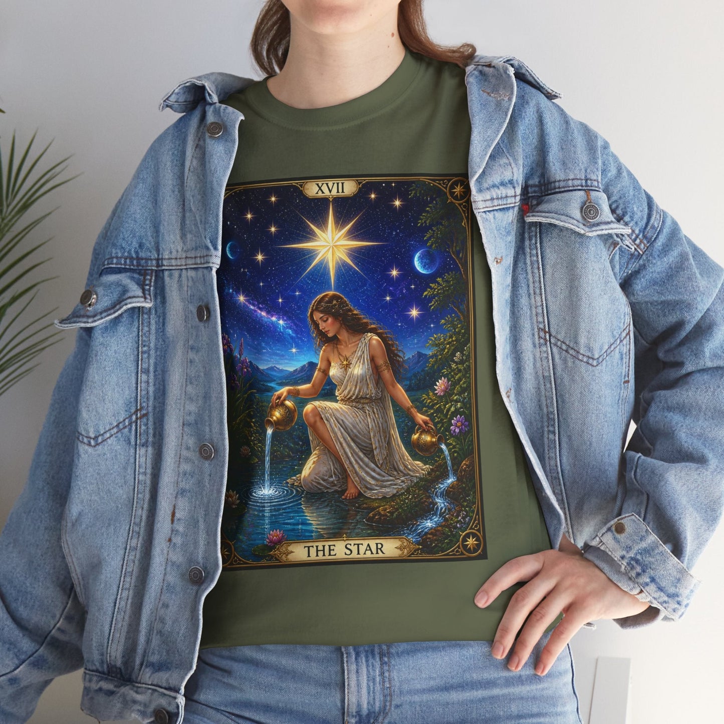 Tarot 'The Star' Graphic Tee — Mystical Astrology Card Shirt - T-Shirt - Printify