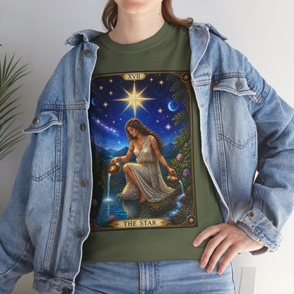 Tarot 'The Star' Graphic Tee — Mystical Astrology Card Shirt - T-Shirt - Printify