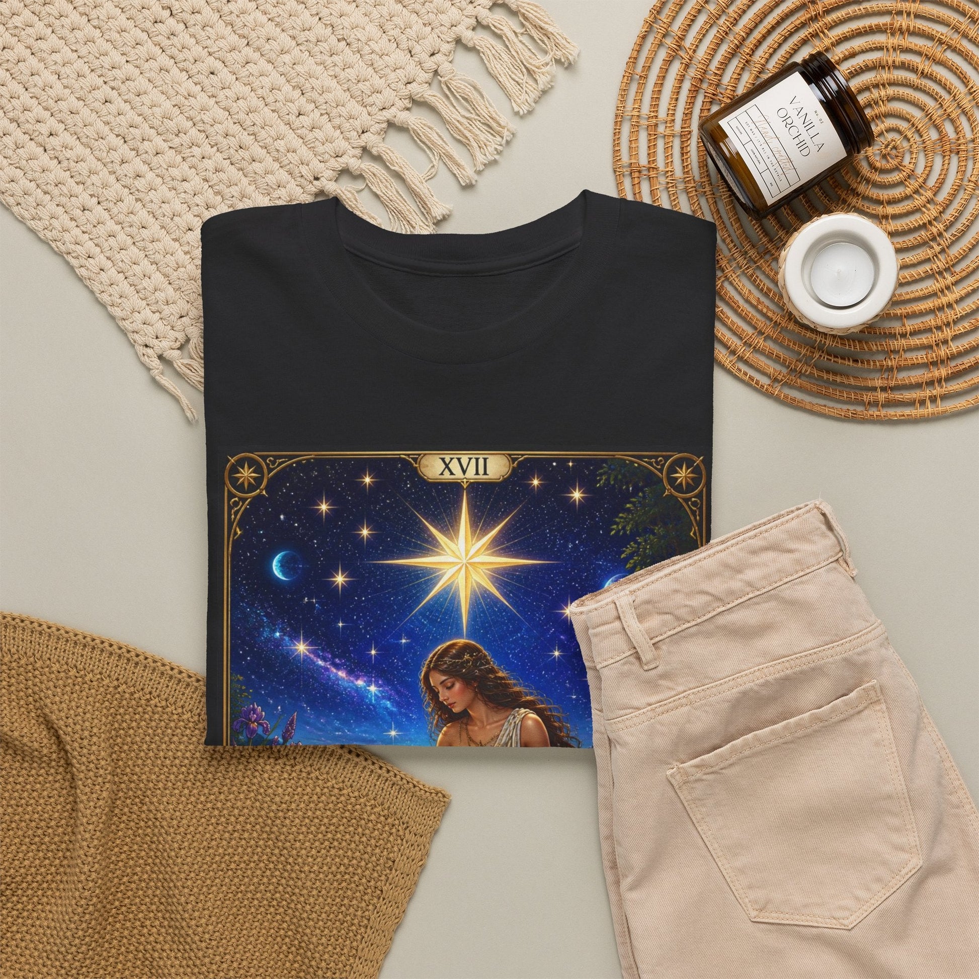 Tarot 'The Star' Graphic Tee — Mystical Astrology Card Shirt - T-Shirt - Printify