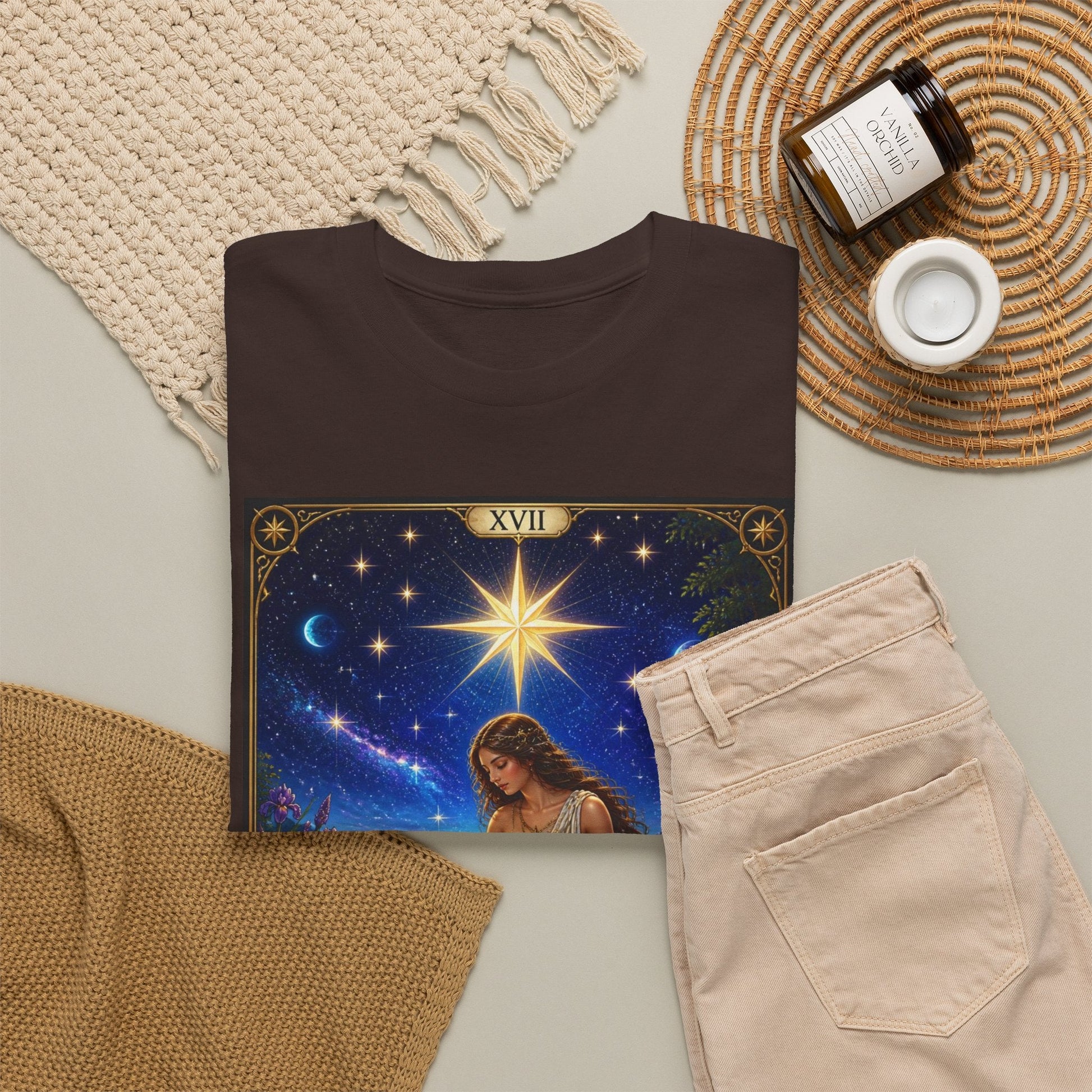Tarot 'The Star' Graphic Tee — Mystical Astrology Card Shirt - T-Shirt - Printify