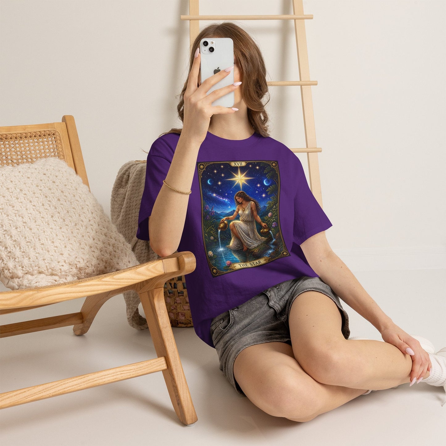 Tarot 'The Star' Graphic Tee — Mystical Astrology Card Shirt - T-Shirt - Printify