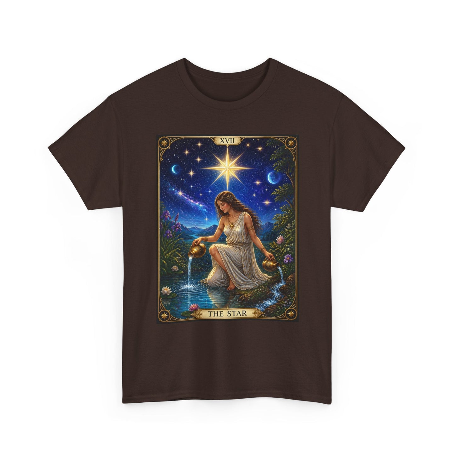 Tarot 'The Star' Graphic Tee — Mystical Astrology Card Shirt - T-Shirt - Printify