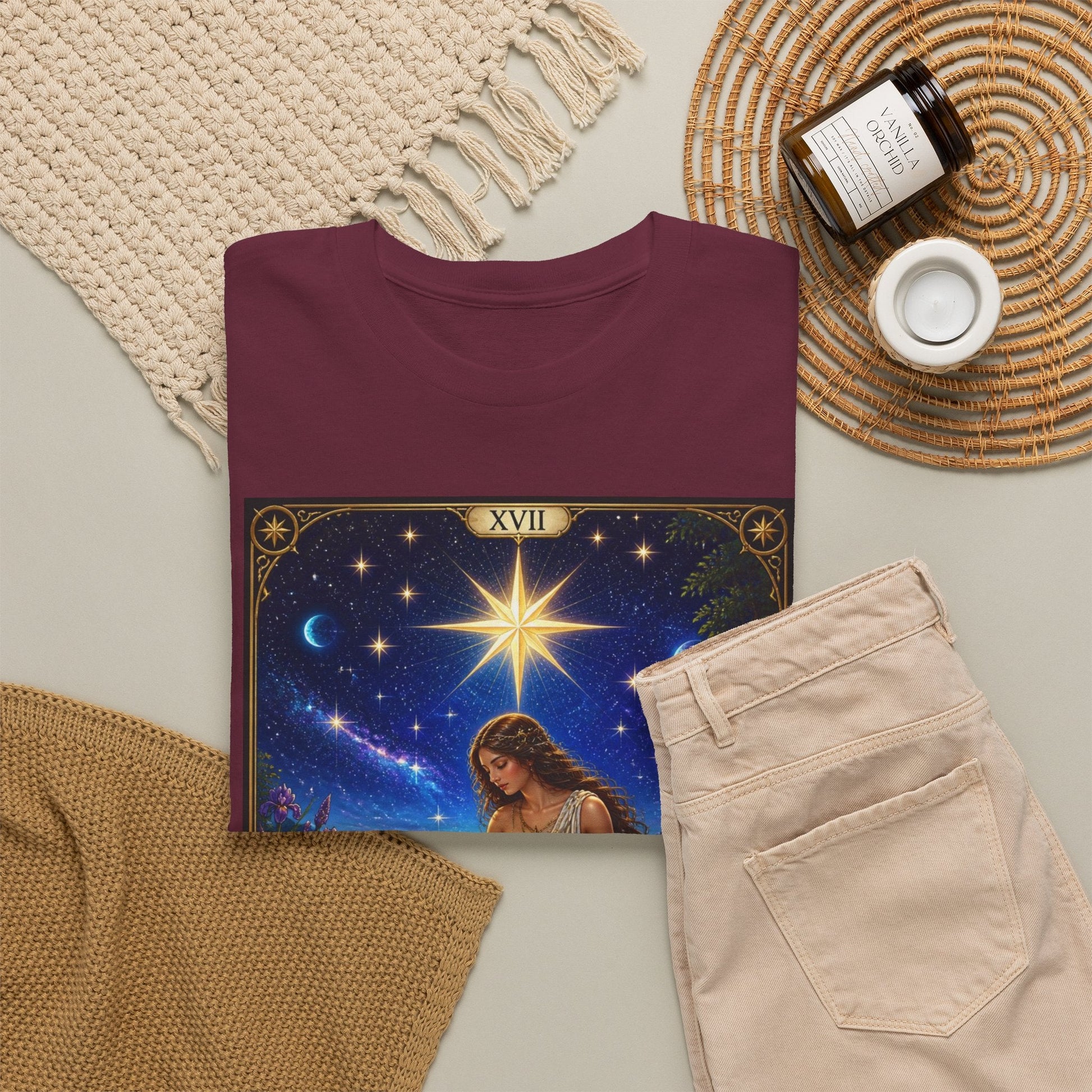 Tarot 'The Star' Graphic Tee — Mystical Astrology Card Shirt - T-Shirt - Printify