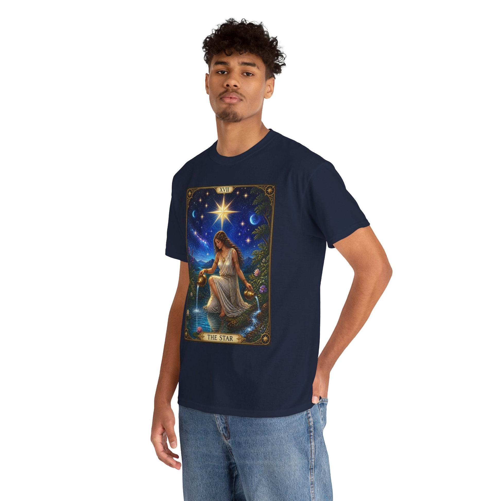 Tarot 'The Star' Graphic Tee — Mystical Astrology Card Shirt - T-Shirt - Printify