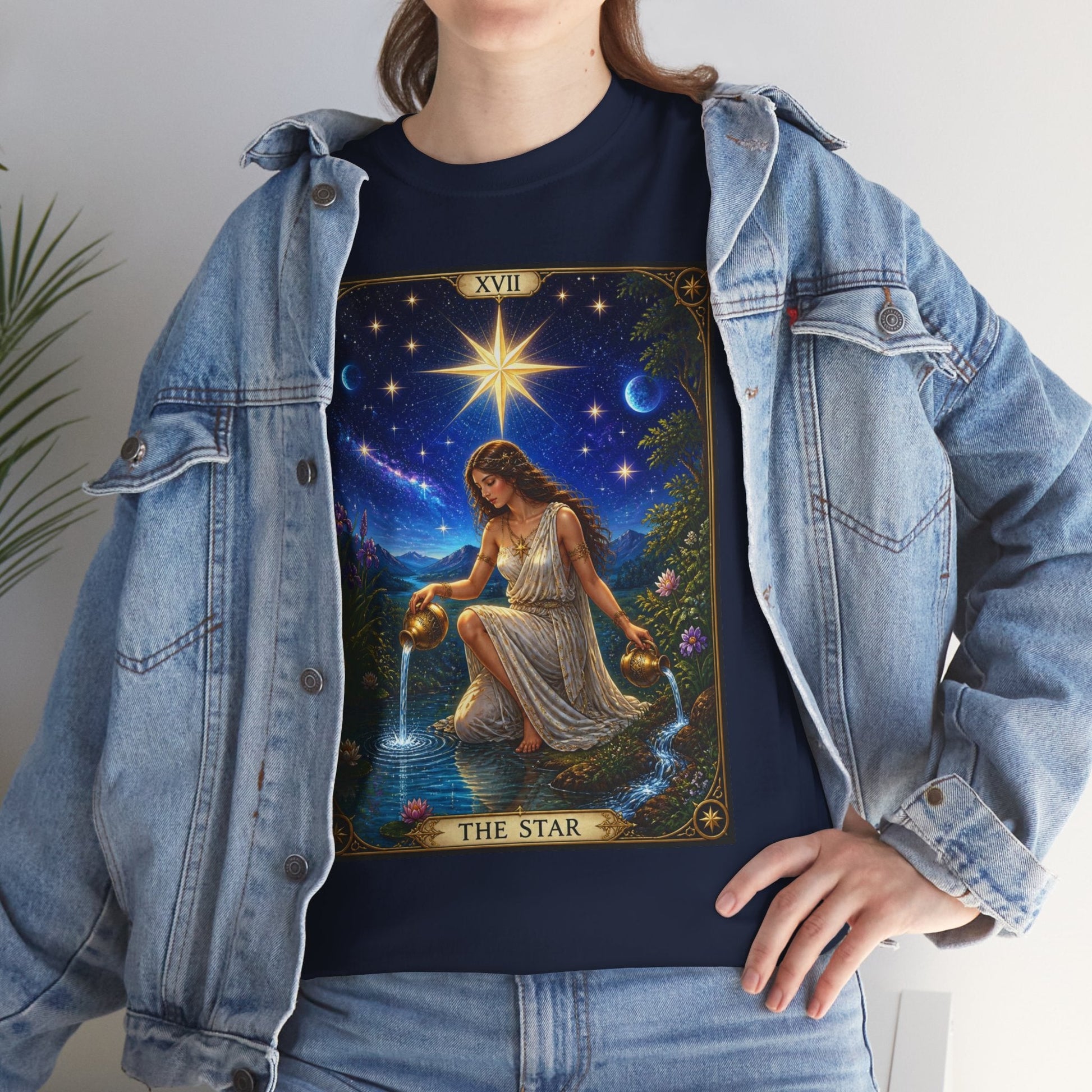Tarot 'The Star' Graphic Tee — Mystical Astrology Card Shirt - T-Shirt - Printify