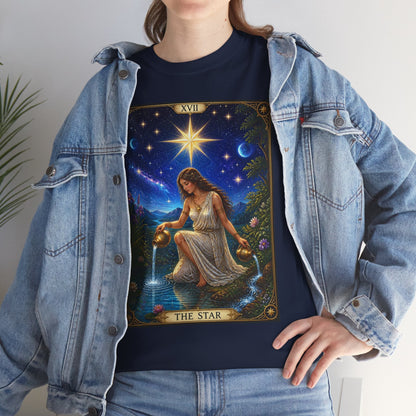 Tarot 'The Star' Graphic Tee — Mystical Astrology Card Shirt - T-Shirt - Printify