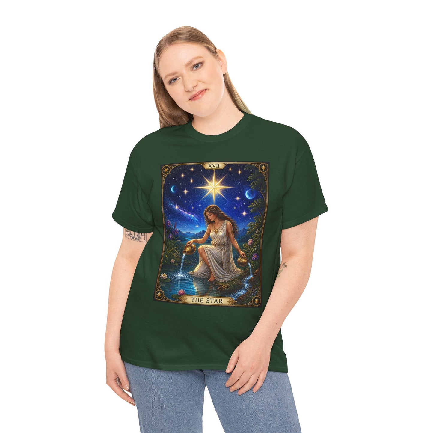 Tarot 'The Star' Graphic Tee — Mystical Astrology Card Shirt - T-Shirt - Printify