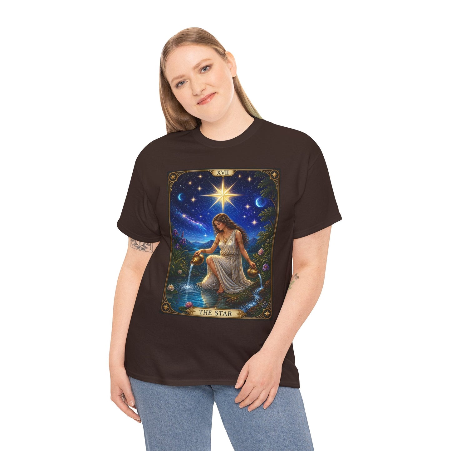 Tarot 'The Star' Graphic Tee — Mystical Astrology Card Shirt - T-Shirt - Printify