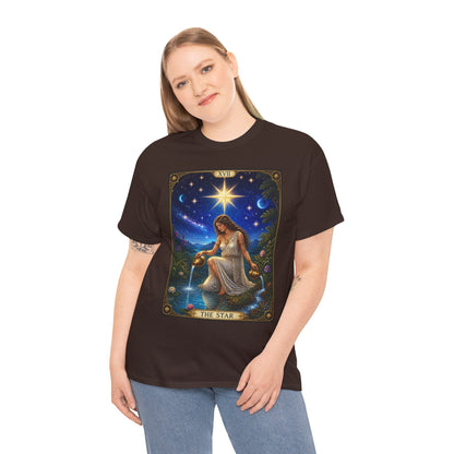 Tarot 'The Star' Graphic Tee — Mystical Astrology Card Shirt - T-Shirt - Printify