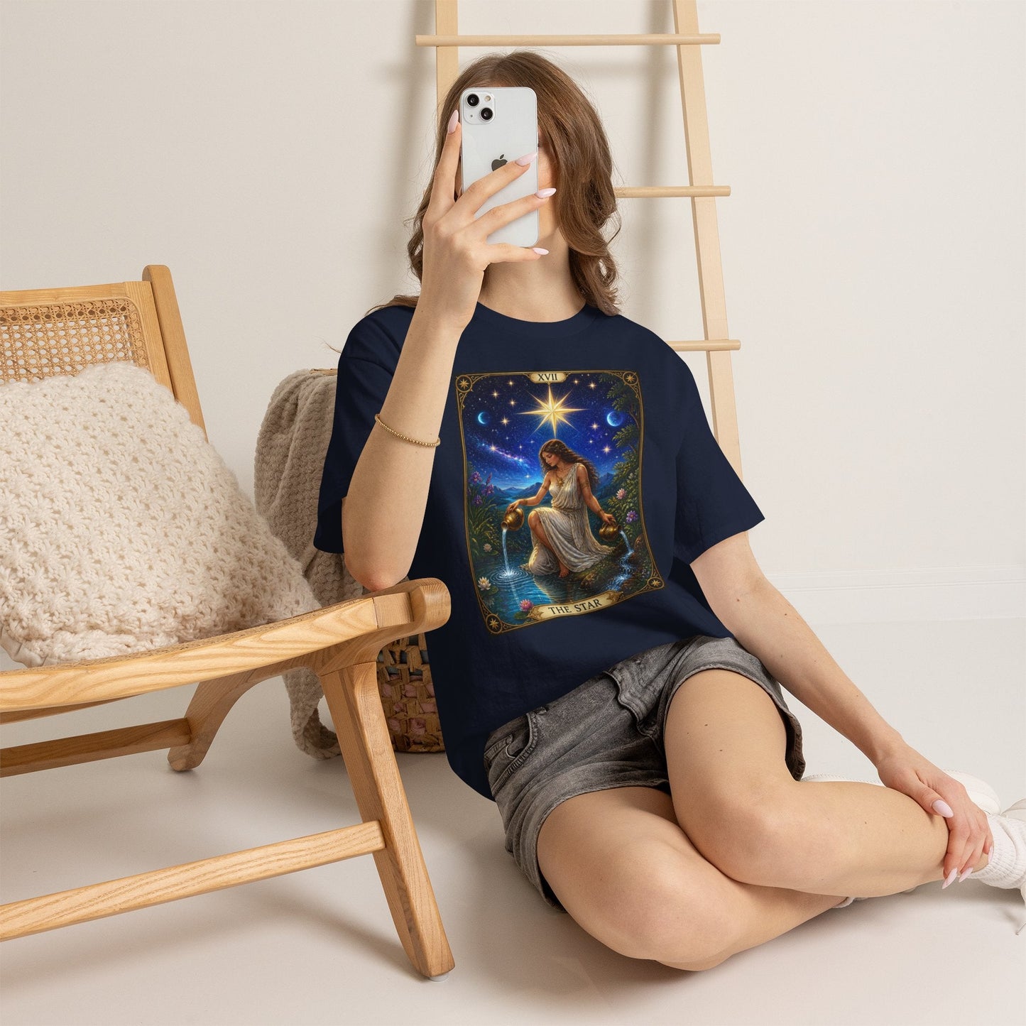 Tarot 'The Star' Graphic Tee — Mystical Astrology Card Shirt - T-Shirt - Printify