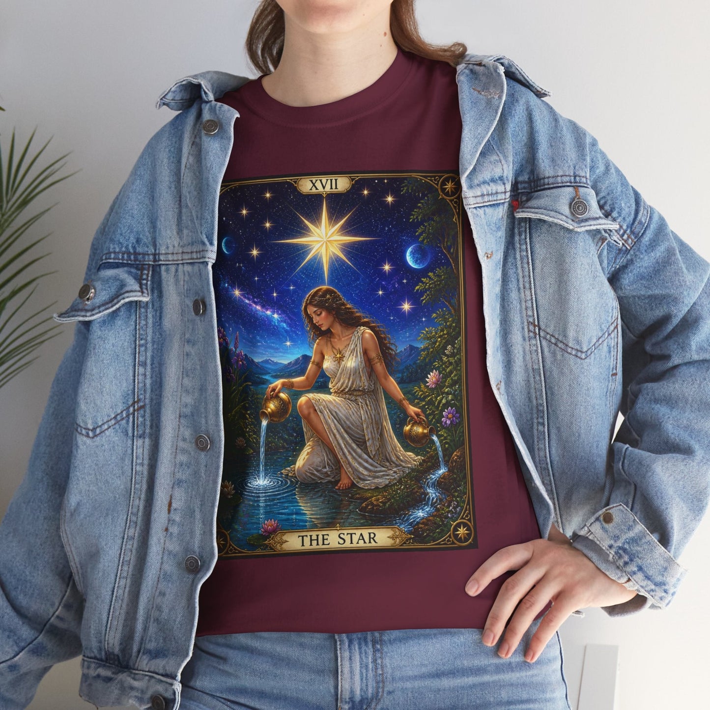 Tarot 'The Star' Graphic Tee — Mystical Astrology Card Shirt - T-Shirt - Printify