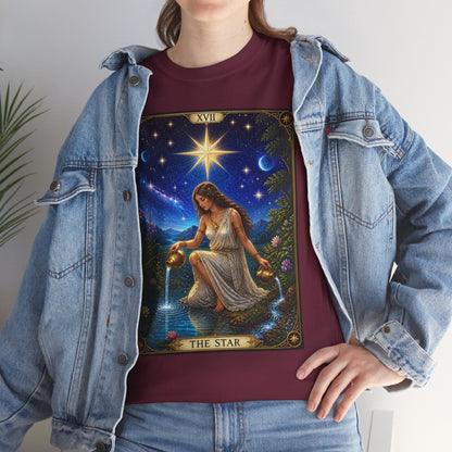 Tarot 'The Star' Graphic Tee — Mystical Astrology Card Shirt - T-Shirt - Printify