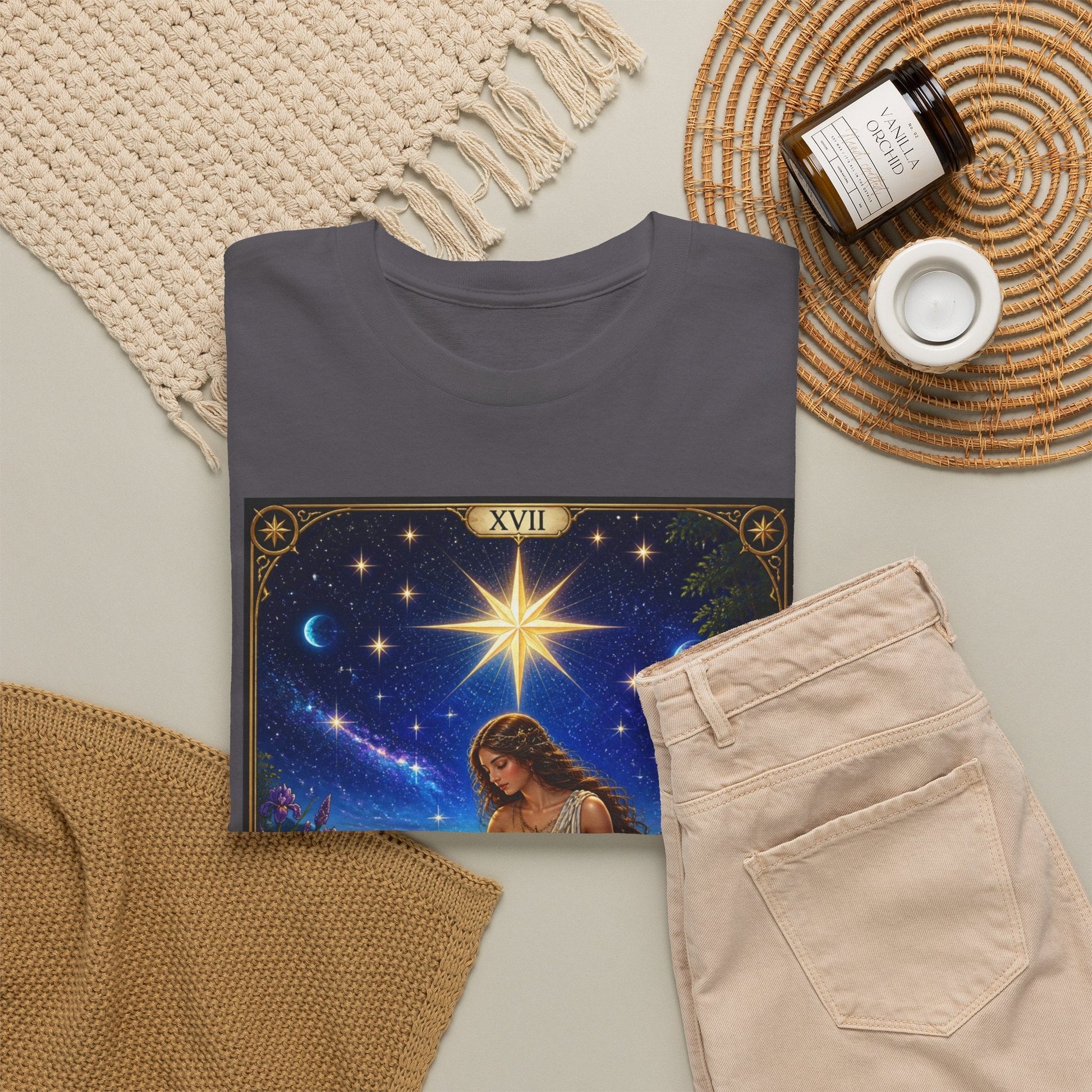 Tarot 'The Star' Graphic Tee — Mystical Astrology Card Shirt - T-Shirt - Printify