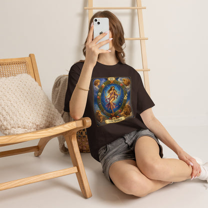 Tarot "The World" T-Shirt — Vintage Major Arcana Card Tee - T-Shirt - Printify