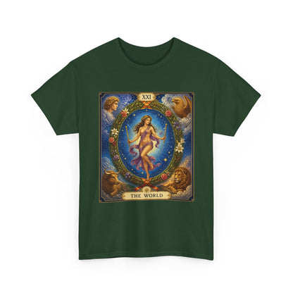 Tarot "The World" T-Shirt — Vintage Major Arcana Card Tee - T-Shirt - Printify