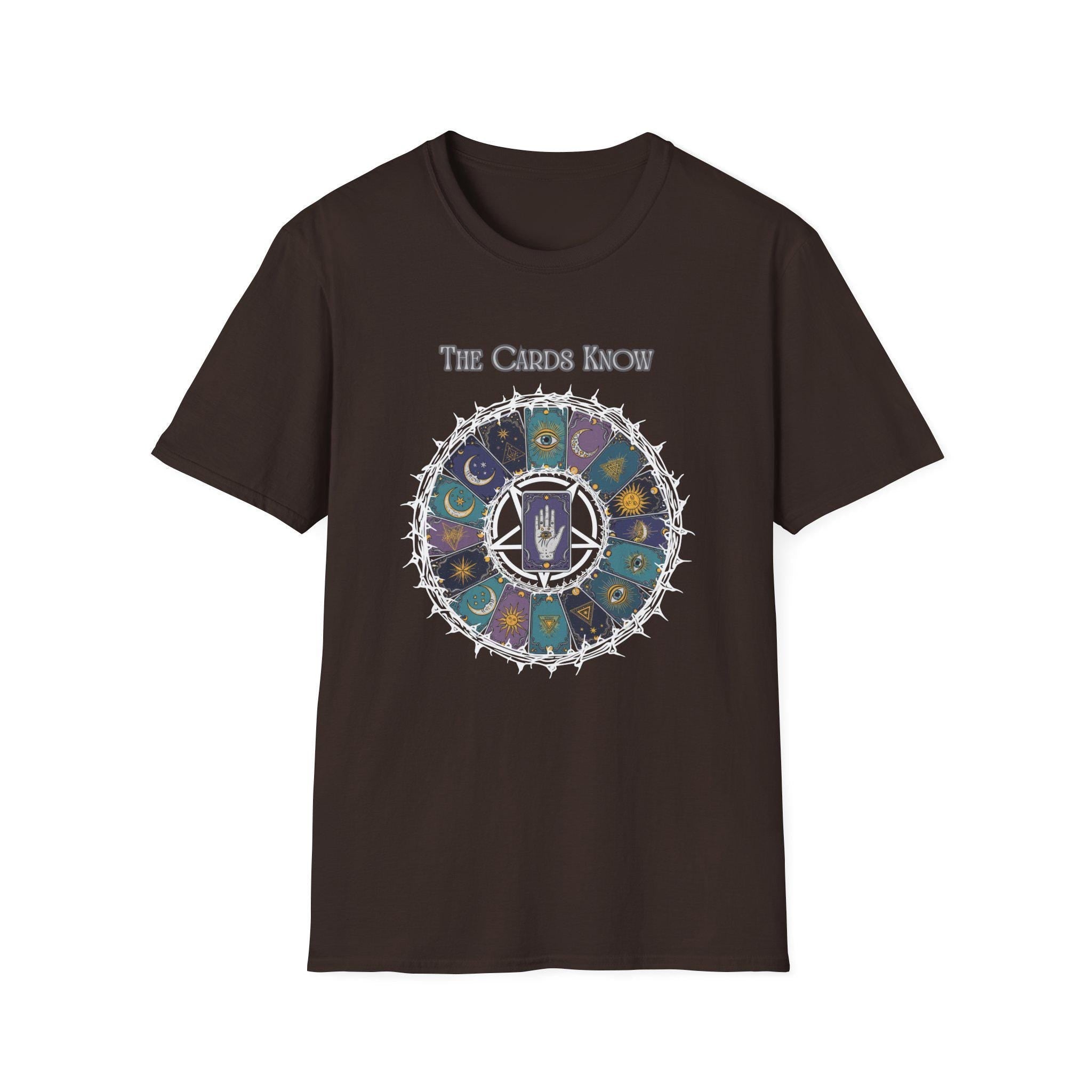 Tarot Wheel Illustration The Cards Know T-Shirt | Fortune Reading Tee - Erudition Designs