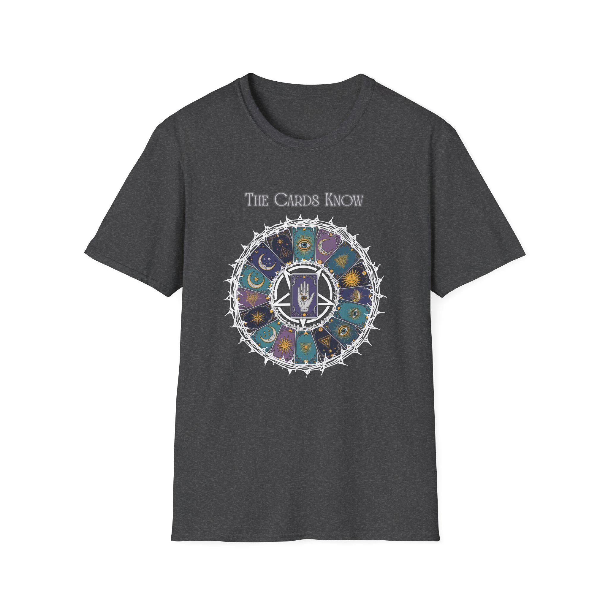 Tarot Wheel Illustration The Cards Know T-Shirt | Fortune Reading Tee - Erudition Designs