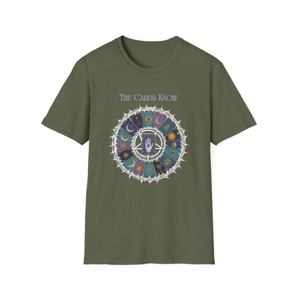 Tarot Wheel Illustration The Cards Know T-Shirt | Fortune Reading Tee - Erudition Designs