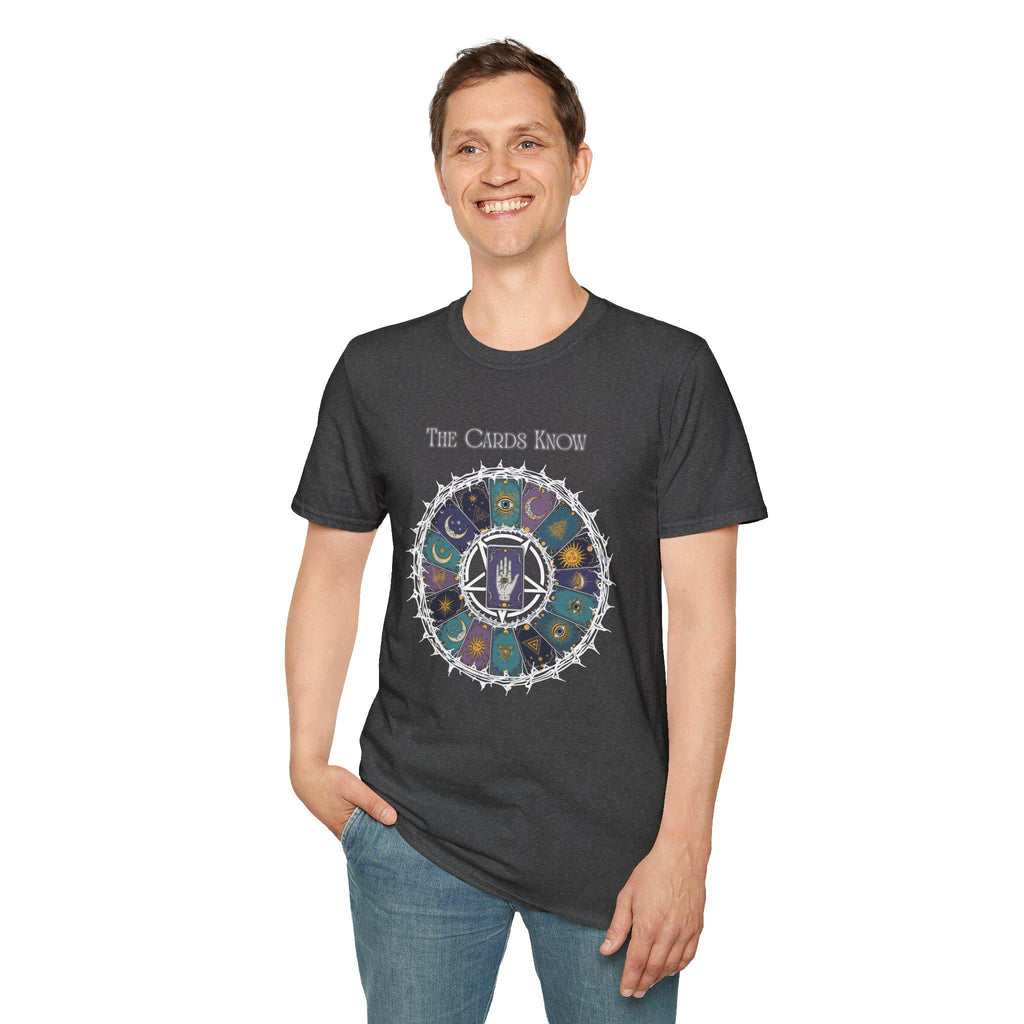 Tarot Wheel Illustration The Cards Know T-Shirt | Fortune Reading Tee - Erudition Designs