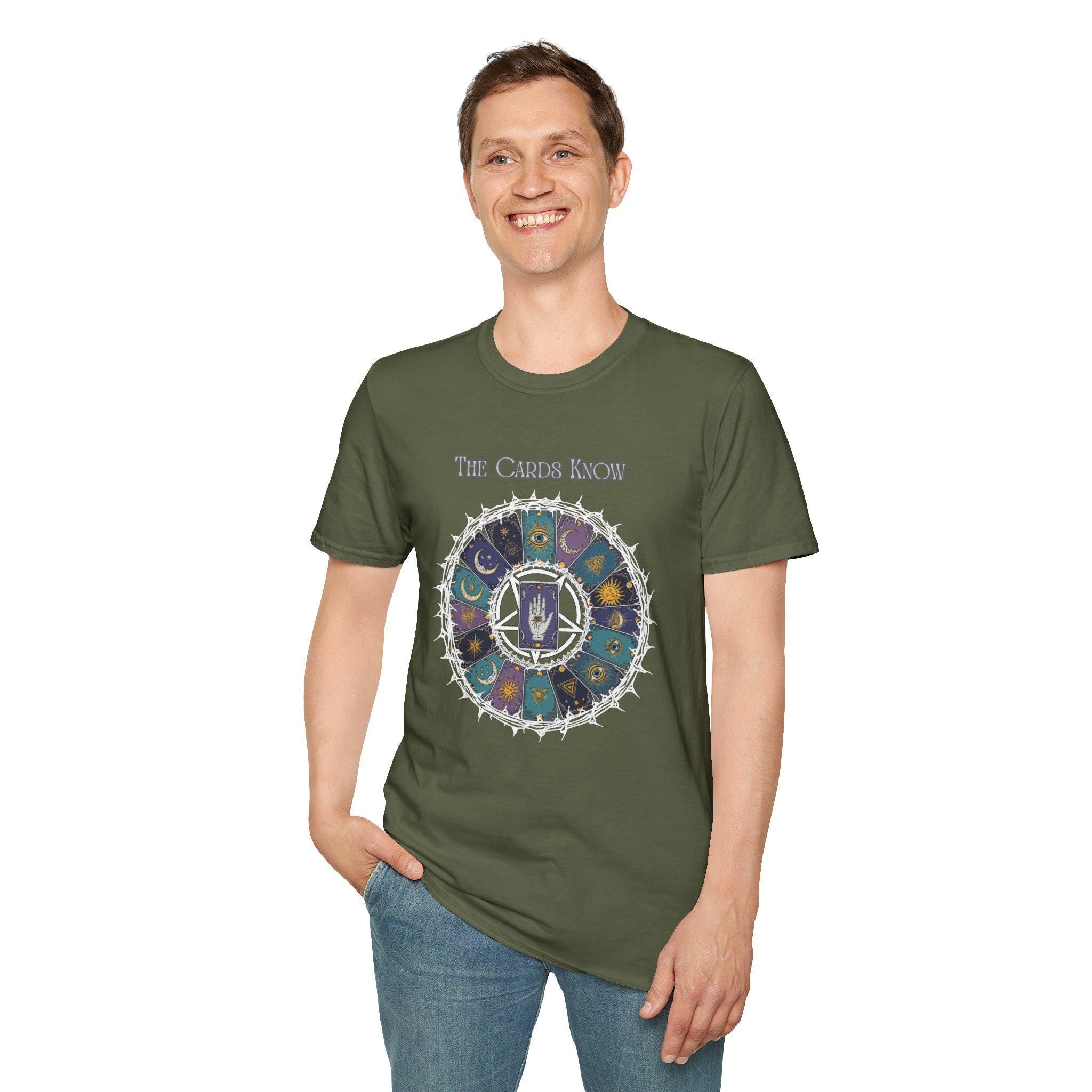 Tarot Wheel Illustration The Cards Know T-Shirt | Fortune Reading Tee - Erudition Designs