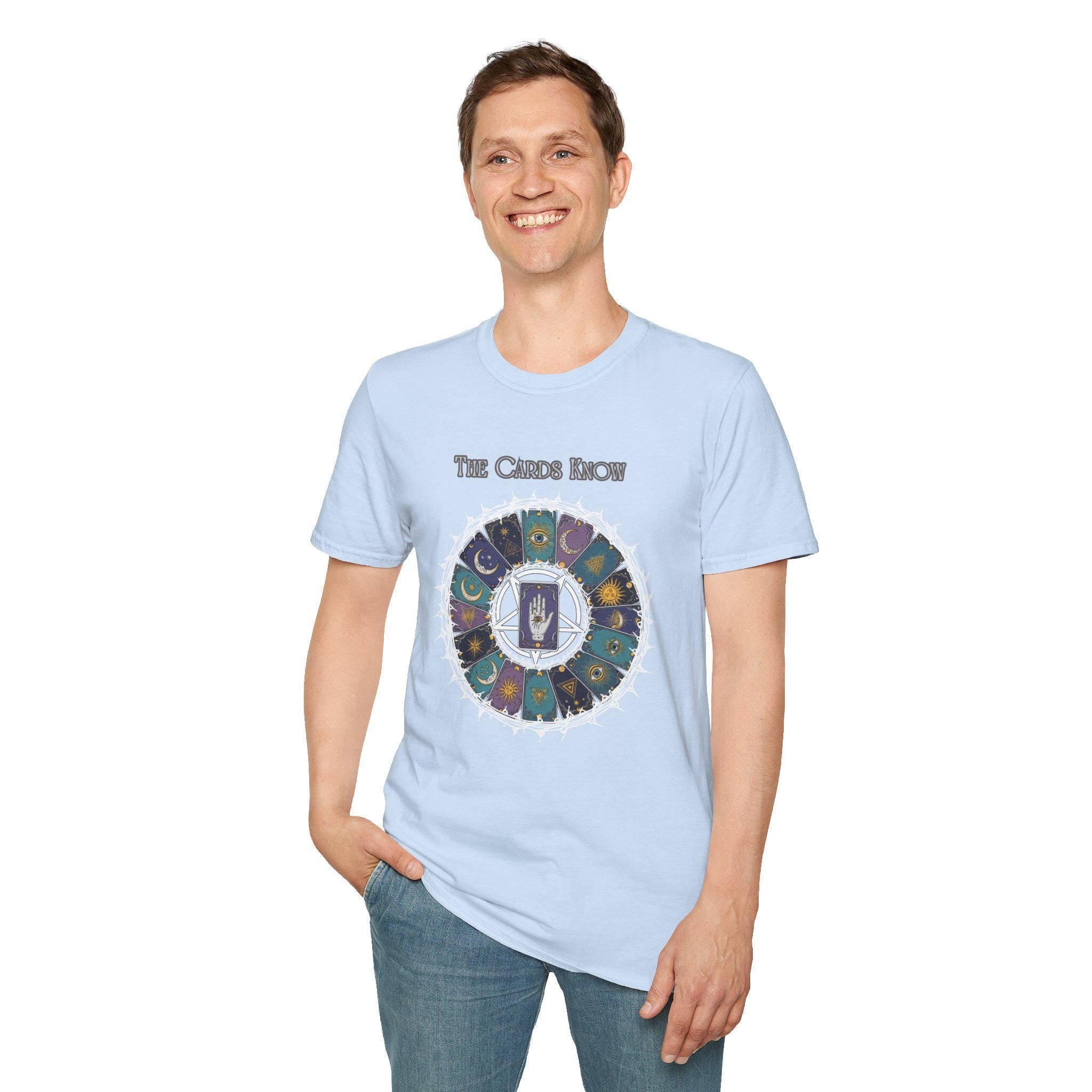 Tarot Wheel Illustration The Cards Know T-Shirt | Fortune Reading Tee - Erudition Designs
