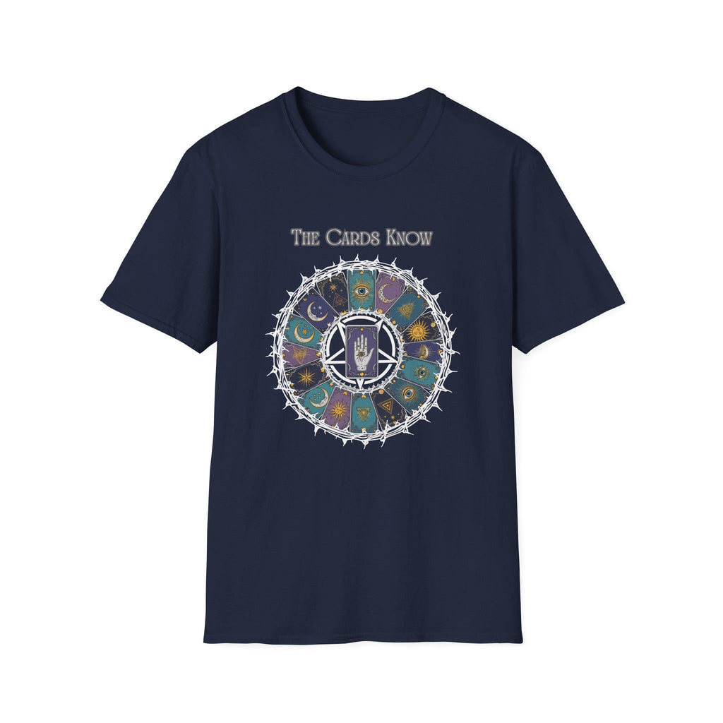 Tarot Wheel Illustration The Cards Know T-Shirt | Fortune Reading Tee - Erudition Designs