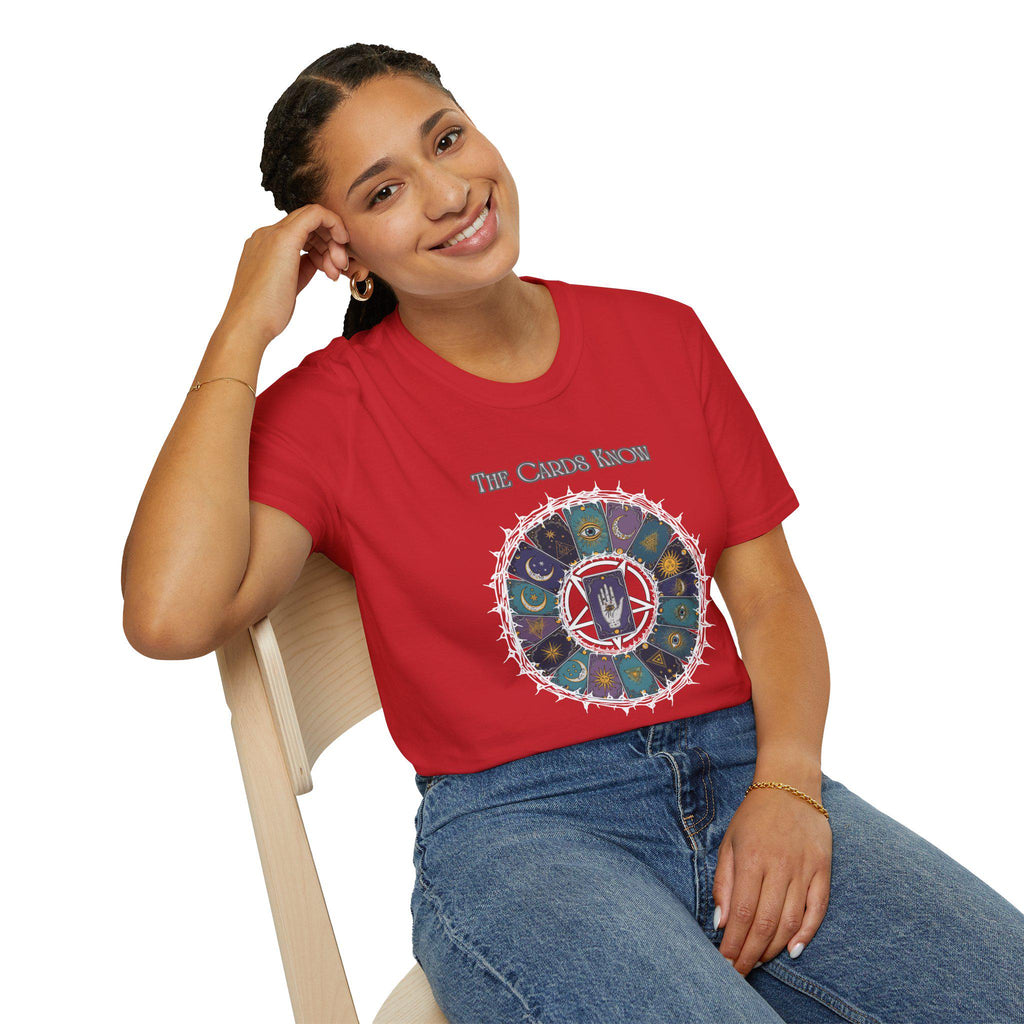 Tarot Wheel Illustration The Cards Know T-Shirt | Fortune Reading Tee - Erudition Designs