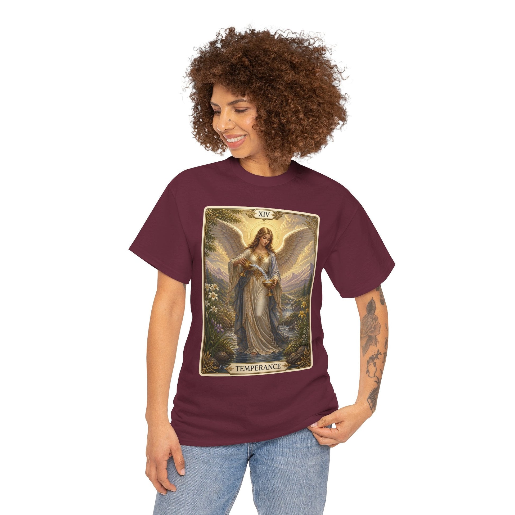 Temperance Tarot Tee — Angel Tarot Card T-Shirt - T-Shirt - Printify