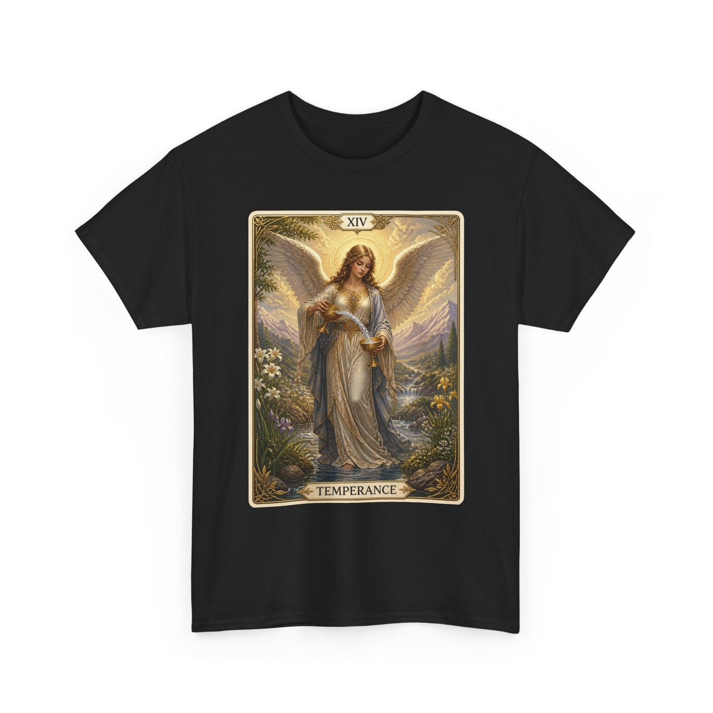 Temperance Tarot Tee — Angel Tarot Card T-Shirt - T-Shirt - Printify
