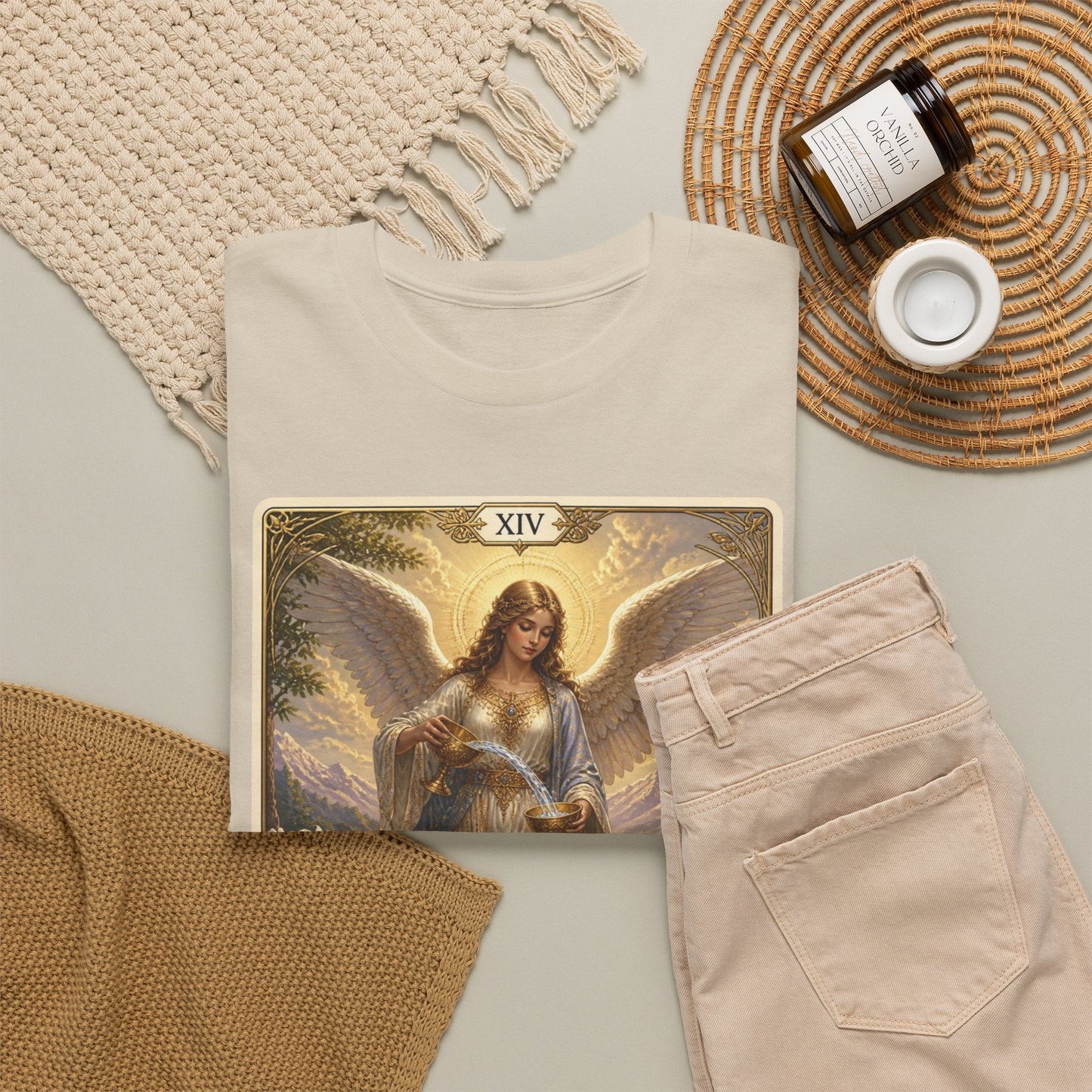 Temperance Tarot Tee — Angel Tarot Card T-Shirt - T-Shirt - Printify