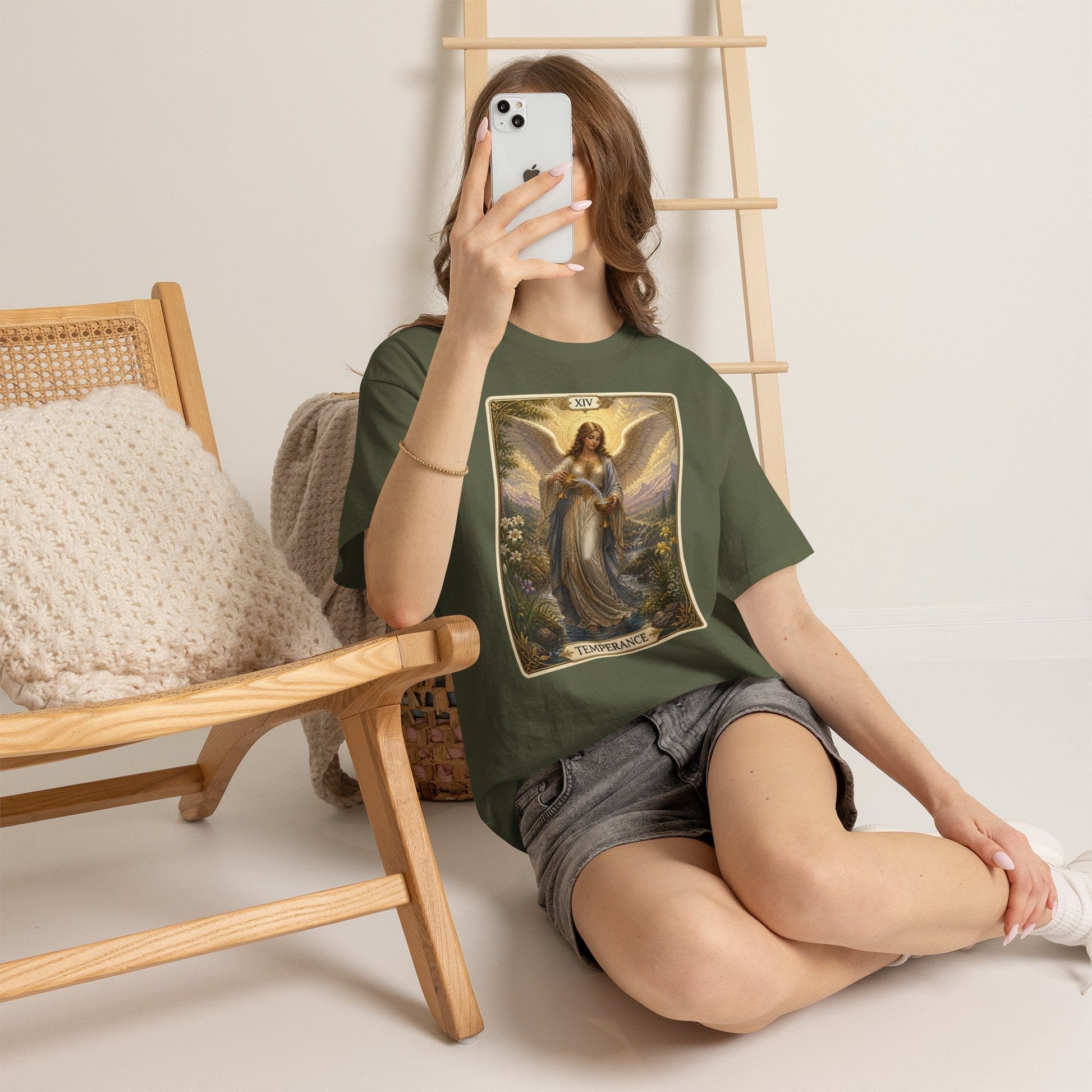 Temperance Tarot Tee — Angel Tarot Card T-Shirt - T-Shirt - Printify