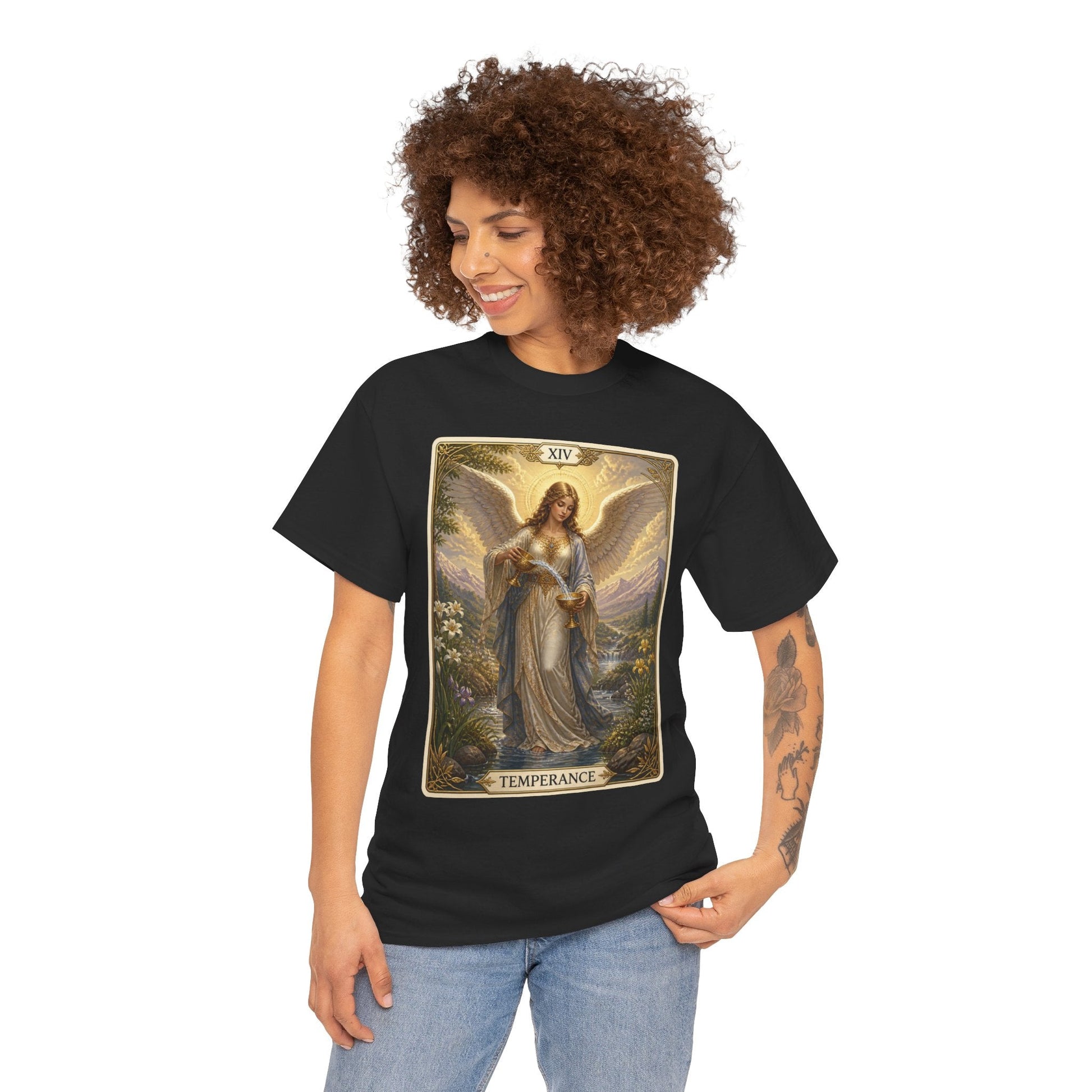 Temperance Tarot Tee — Angel Tarot Card T-Shirt - T-Shirt - Printify